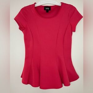 Maurice’s by & by Women’s Pink Coral Textured Peplum Top Size Medium